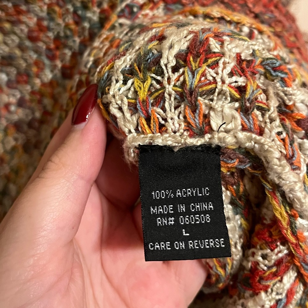 Multicolor Distressed Sweater - Picture 7 of 7